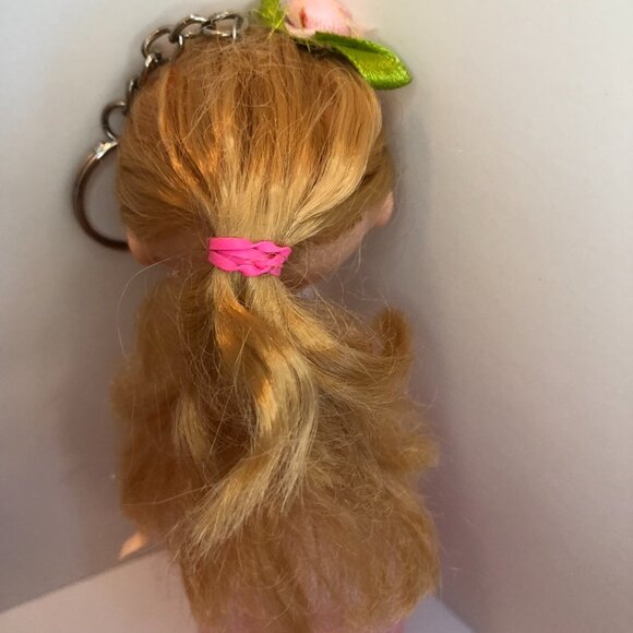 Little Girl Doll Keychain with Pink Dress - Picture 6 of 12